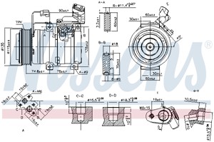 Kompressor, klimatanläggning, HONDA ACCORD VII, ACCORD Tourer VII, CR-V II, FR-V, 38810RBDE11, 38810RBEE11, 38810RJLE01, 38810RMAG01, 38