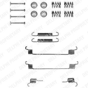 Tillbehörssats, bromsbackar, Bakaxel, ABARTH,DACIA,FIAT,FORD,LANCIA,PEUGEOT,RENAULT,VW,YUGO, 4308.62, 7701 205 756, 77362611