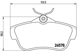 Bromsbeläggsats, Bakaxel, CITROËN,FIAT,PEUGEOT,TOYOTA, 1617280980, 425367, 425368, 425497, 77364513, 9467549087, SU001A1065