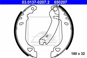 Bromsbackar, sats, Bakaxel, FIAT PUNTO, PUNTO Cabriolet, PUNTO Van, TEMPRA, TIPO, LANCIA DEDRA, DEDRA SW, DELTA II, Y, 5888433, 5890500,