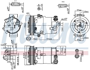 Kompressor, klimatanläggning, ALFA ROMEO GIULIETTA, GIULIETTA Skåp/halvkombi, LANCIA DELTA III, 0832DPSS, 1140832, 50509543, 50533540
