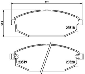 Bromsbeläggsats, HYUNDAI GALLOPER I, GALLOPER II, MITSUBISHI GALLOPER, 58101M1A00, S2000100, SB000100