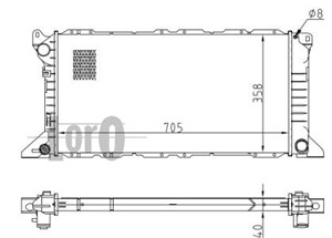 Kylare, motorkylning, FORD TRANSIT Buss, TRANSIT Flak/chassi, TRANSIT Skåp, TRANSIT TOURNEO Buss, 1112703, 7045711, 94VB8005DB, 94VB8005