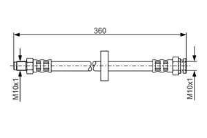 Bromsslang, Bak, Bakaxel, Fram, Inre, CITROËN,FIAT,OPEL,PEUGEOT, 13251588, 13267284, 4806 72, 5 62 457, 7662724