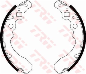 Bromsbackar, sats, Bakaxel, DAIHATSU CUORE II, CUORE III, CUORE V, CUORE VI, CUORE VII, MOVE, SIRION, YRV, OPEL KADETT C Kombi, 04495-87
