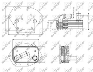 Oljekylare, motor, CITROËN,FIAT,JAGUAR,LANCIA,LAND ROVER,PEUGEOT, 1103P4, 1103P5, 1451593, 1492022, 54500-02000, 54500-02050, 54500-0205