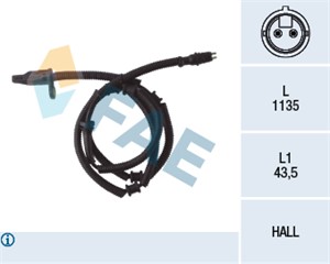 ABS-givare, Sensor, hjulvarvtal, Framaxel, RENAULT MASTER Buss II, MASTER Flak/chassi II, MASTER Skåp II, 82 00 037 443, 82 00 274 801