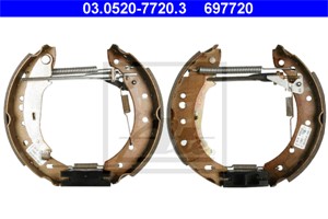 Bromsbackar, sats, Bakaxel, PEUGEOT 206 Halvkombi, 206 Sedan, 206 SW, 206 Van, 206+, 4242 07