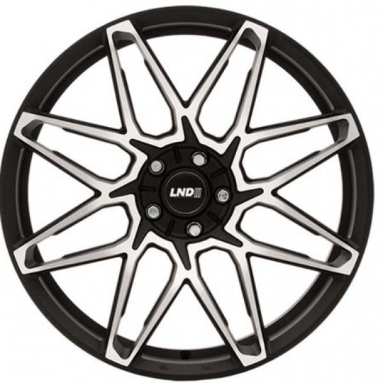Lnd R12 Forged Matt Black Polished 10/20 5/120 ET40 B72.6