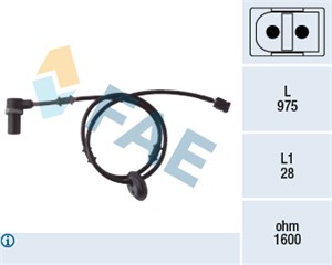 ABS-givare, Sensor, hjulvarvtal, Bakaxel vänster, MERCEDES-BENZ E-KLASS [W210], E-KLASS T-Model [S210], 210 540 06 17, A 210 540 06 17,