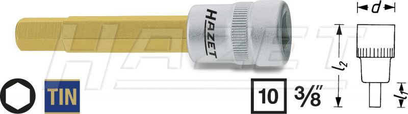 Hylsa 3/8" Insex 11mm