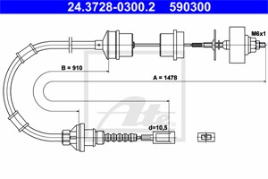 Vajer, koppling, CITROËN,FIAT,PEUGEOT, 1321581080, 1329672080, 1335053080, 2150 AP, 2150 Z7