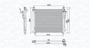 Kondensor, klimatanläggning, KIA PICANTO, 9760607500, 97606-07500, 9760607550, 97606-07550