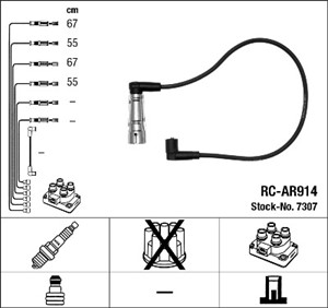 Tändkabelsats, ALFA ROMEO 145, 146, 60 59 79 07, 60 59 79 08, 60 59 79 41, 60 59 79 42