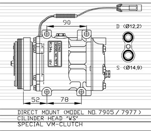 Kompressor, klimatanläggning, ALFA ROMEO 155, CHRYSLER VOYAGER II, VOYAGER / GRAND VOYAGER III, 4677317, 4677344, 60598087, 60604347