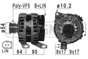 Generator, VOLVO C70 Cabriolet II, S40 II, S60 II, S80 II, V40 Halvkombi, V60 I, V70 III, XC60 SUV I, XC70 II, XC90 I, 30659131, 3065913
