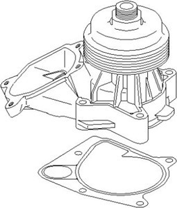 Vattenpump, BMW 3 [E46], 3 Touring [E46], 5 [E39], 5 Touring [E39], 7 [E38], X5 [E53], OPEL OMEGA B, OMEGA B Kombi, 1151 2 354 057, 1151
