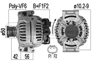 Generator, CHRYSLER PT CRUISER, 012 154 63 02, 013 154 07 02, 05080 464AB, 05080 464AC, 05080 464AD, A 012 154 63 02, A 013 154 07 02
