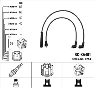 Tändkabelsats, KIA SEPHIA, SEPHIA Sedan, SHUMA Sedan, 0K20118140, 0K201-18140