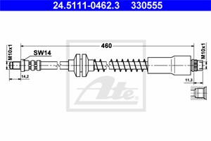 Bromsslang, Framaxel, CITROËN,FIAT,LANCIA,PEUGEOT, 1484536080, 4806 A6