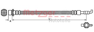 Bromsslang, Bak, Höger, Vänster, TOYOTA URBAN CRUISER, VERSO S, YARIS, 9094702E11