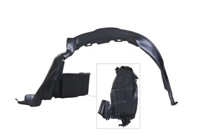 Beklädnad, hjulhus, Höger fram, CITROËN C1, PEUGEOT 107, 53875 0H030, 7136 W4, 7136 Z5