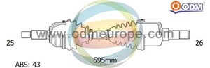 Drivaxel, framaxel vänster, VOLVO S40 I, V40 Kombi, 8251527, 8251529, 8251536, 8251549, 8601828, 8601830, 8601989, 8602132, 8602191, 860
