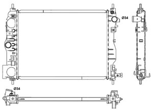 Kylare, motorkylning, KIA CARNIVAL / GRAND CARNIVAL III, 253104-D600