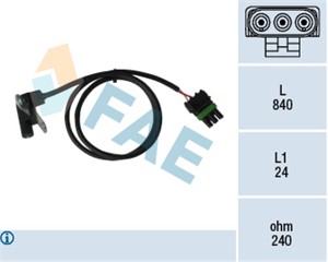 Impulsgivare, vevaxel, JEEP CHEROKEE, COMANCHE, RENAULT 11, 18, 25, RAPID Skåp/stor limousine, SUPER 5, 46523412, 51936025, 77 00 722 14