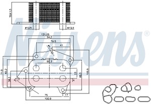 Oljekylare, motor, CITROËN,DS,FIAT,FORD,MAZDA,MINI,MITSUBISHI,PEUGEOT,TOYOTA, 1103L0, 1103L1, 1103P0, 11427805976, 11427805977, 1254386,