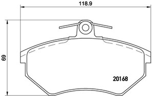 Bromsbeläggsats, Framaxel, SEAT,VW, 357698151A, 357698151D, 357698151H, 4106085V00, 41060V4810, 41060Y9090, 533698151