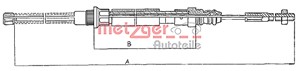 Vajer, parkeringsbroms, Bak, Vänster, PEUGEOT 405 I, 405 II, 405 Break I, 405 Break II, 4745.73