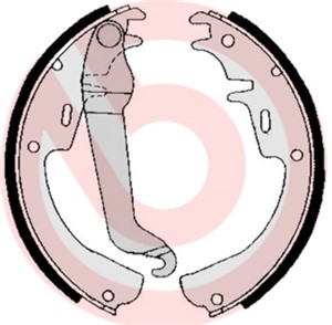 Bromsbackar, sats, Bakaxel, OPEL,VAUXHALL, 08964989, 08983251, 08983252, 1605382, 1605537, 1605552, 1605739, 1605744, 1605769, 552215, 5