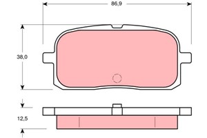 Bromsbeläggsats, Bakaxel, TOYOTA PASEO Cabriolet, PASEO Coupé, 04466-16010, 04466-18010, 04492-10010, 04492-16010, 04492-18010