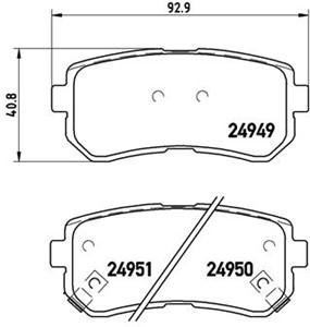Bromsbeläggsats, Bakaxel, HYUNDAI i20 I, 583021JA30, 583021JA31, 583021KA30