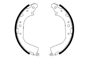 Bromsbackar, sats, Bakaxel, TOYOTA,VW, 04495 60010, 04495 60011, 04495 60031, 04495 60051, 04495 60060, 04495 60070