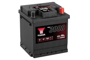 Yuasa Batteri 12V 42Ah 390A, CHEVROLET,CITROËN,FIAT,LANCIA,OPEL,PEUGEOT,PIAGGIO,SEAT,SKODA,SMART,TOYOTA,VW, 000915105DN, 13165235, 1581