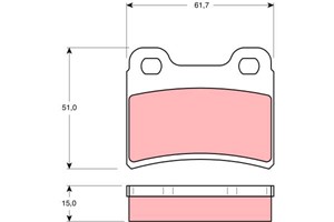 Bromsbeläggsats, Bakaxel, FORD,KIA, 0K20H-3323Z, 6500959, 91AB-2M008-BC