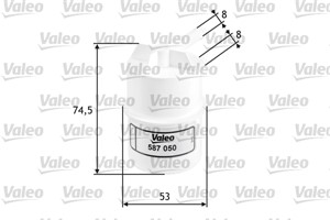 Bränslefilter, MITSUBISHI, 1219775, ADC42307, FS101, FS43, MB433744, MB433774, MB504860, MF4652, MF4666