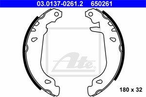 Bromsbackar, sats, Bakaxel, CITROËN,PEUGEOT, 4241 G3, 4241 L4, 95 659 470