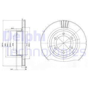 Bromsskiva, Framaxel, LEXUS GX, TOYOTA 4 RUNNER IV, LAND CRUISER PRADO, 43512-60150, 4351260151, 43512-60151, 4351260160