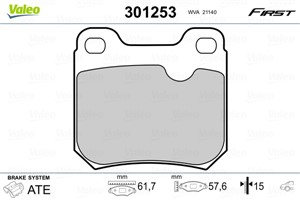 Bromsbeläggsats, Bakaxel, OPEL,SAAB,VAUXHALL, 1605728, 1605877, 4467072, 90297537, 90485136