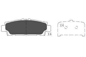 Bromsbeläggsats, Bakaxel, LEXUS LS, 0446650010, 0446650070, 0449250010, 0449250011, AY060TY005, V91182010, V9118B010