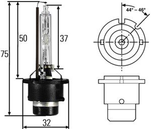 Xenonlampa (P32) (D2S)