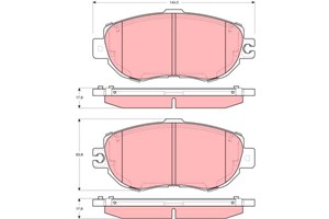 Bromsbeläggsats, Framaxel, LEXUS LS, 04465-50110, 04491-50070, 04491-50071, 04491-50080, 04491-50081, 04491-50130, 446550110