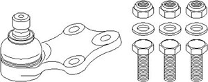 Kulled / Spindelled, Fram, höger eller vänster, PEUGEOT 306, 306 Break, 306 Cabriolet, 306 Halvkombi, 3640 37