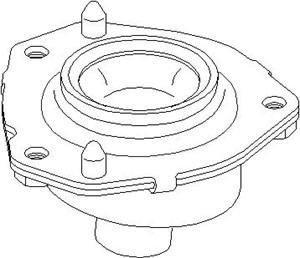 Fjäderbenslager, framaxel höger, framaxel vänster, CITROËN,FIAT,PEUGEOT, 1323166080, 5038 74