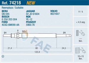 Glödstift, CITROËN,JAGUAR,LAND ROVER,PEUGEOT,VOLVO, 02J D616 04, 4U3Q-6M090-AA, 5960.76, 5960.77, 8631607
