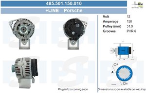 Generator, PORSCHE 911, 911 Cabriolet, 911 Targa, BOXSTER, CARRERA GT, CAYMAN, 99760301200, 99760301202, 99760301204, 99760301208