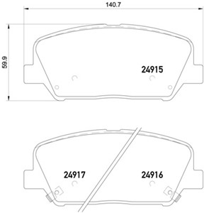 Bromsbeläggsats, Framaxel, HYUNDAI,KIA, 581012MA00, 581012TA20, 581012TA21, 581012TA61, 581012VA20, 581012VA25, 581012VA70, 581014CA10,